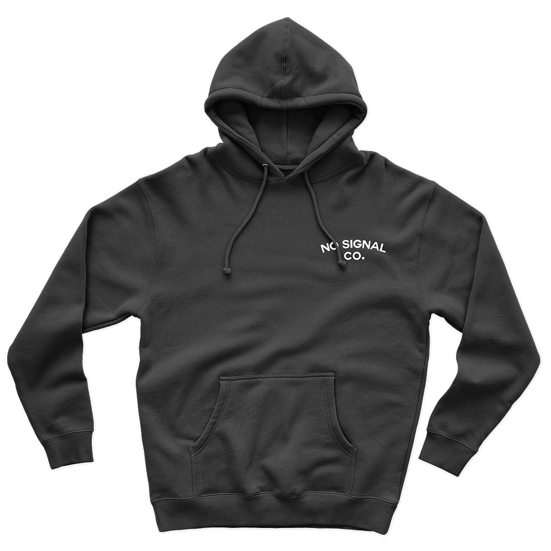 No Signal Co. Hoodie | Embroidered | Black — No Signal Co.